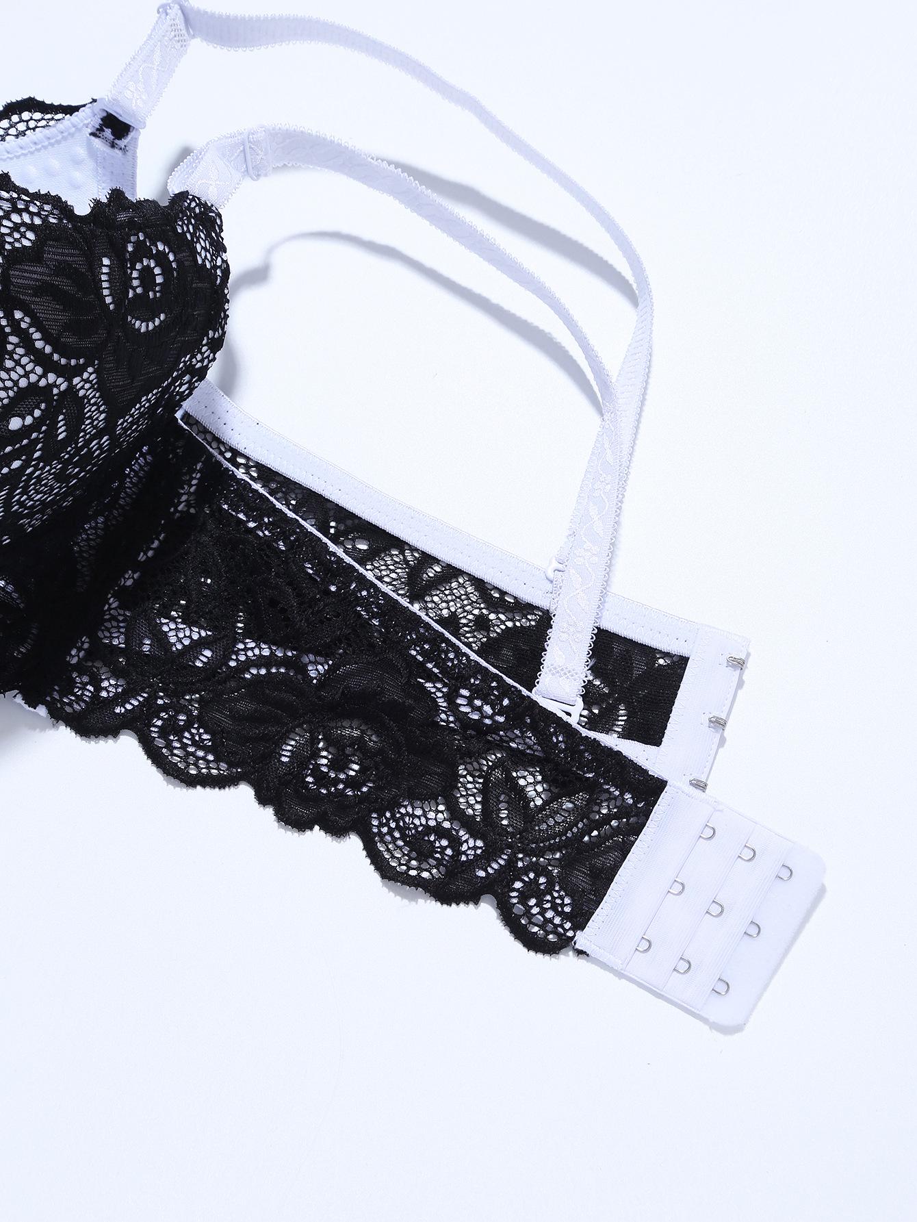 Европейские и американские женщины сексуальный комплект нижнего белья с цветными блоками — фото 9