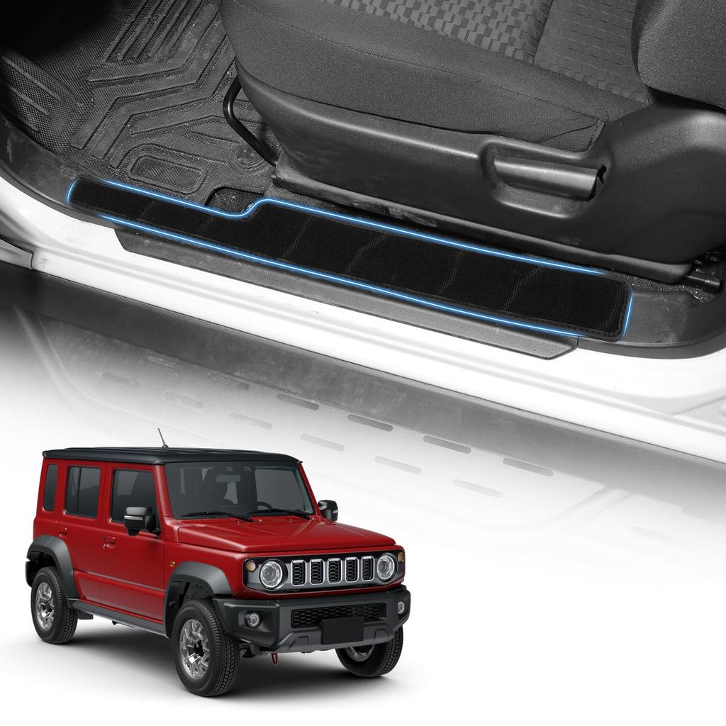 AUTO SPEC Jimny Nomad JC74W Door Side Step Mats Stain set (5-door compatible) - Carpet, Protection, 4-piece