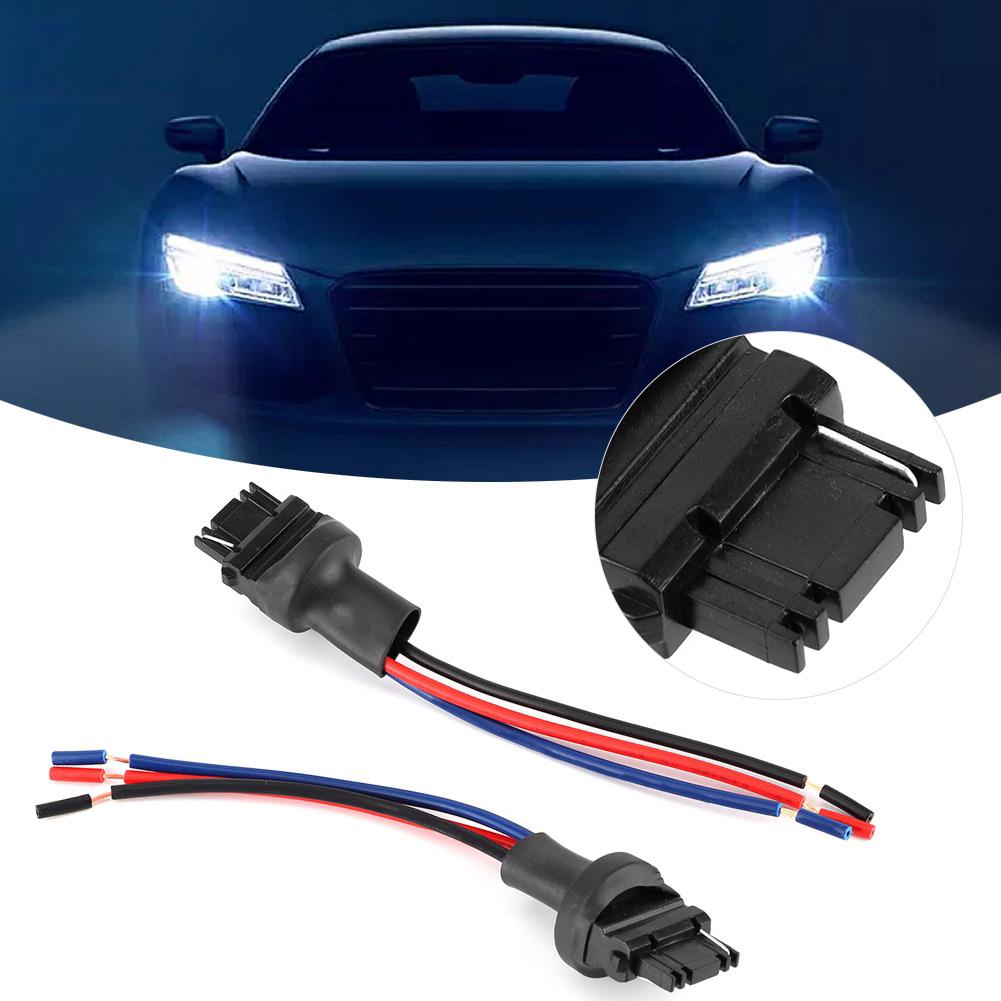 2Pcs 3157 Male Socket Connector Car Bulb Holder Adapter Wire for Turn Signal Light