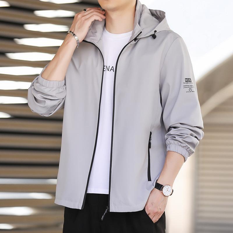 Men's 2022 Autumn Casual Hooded Jacket | Slim Fit & Trendy Fashion, Customizable Logo