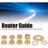 Router Templates Solid Brass Guides 11Pcs/Set Brass Template Router Guides Kit with Lock Nut Adapter Router Accessory