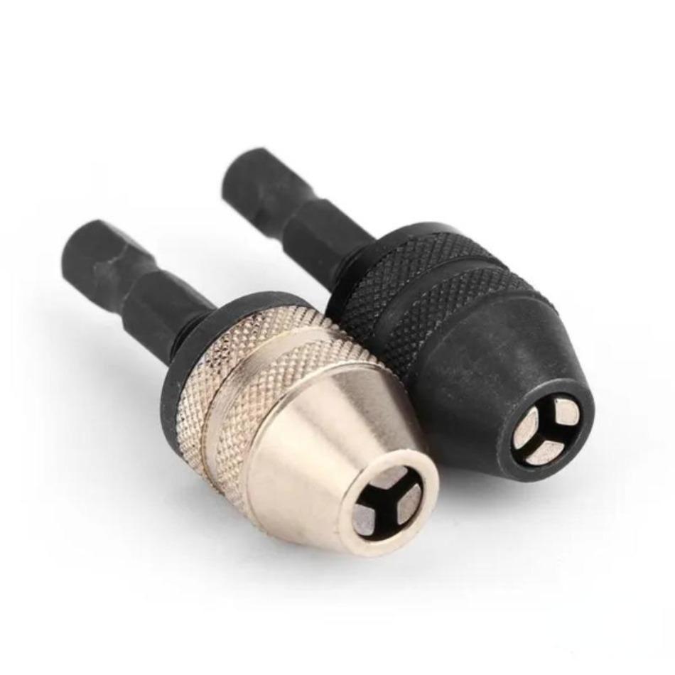 1 Stück Elektrisches Bohrfutter Verstellbares Dreibacken-Schnellwechselbohrfutter Sechskantschaft Krapfenbohrfutter 0,3 mm - 3,6 mm