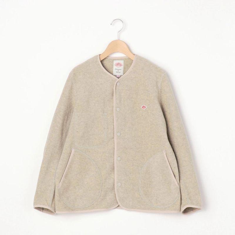 

Beams Повседневная однотонная флисовая куртка в стиле ретро, из хлопка Beige Gray 34