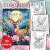 Spiral Coloring book -30 Sheets adult coloring book, 11.2 x 8.3 inches, 100g thick paper, drawing book, homecoming holiday gift