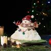 Glowing Snowman Statue Nightlight Cartoon Snowman Figurine  Festival