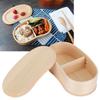 Portable Lunch Box Set Japanese Wooden Food Storage Container for Home Picnic 17x9cm