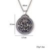 Necklace Hip-hop Dragon Embossed Medallion Pendant for Men and Women