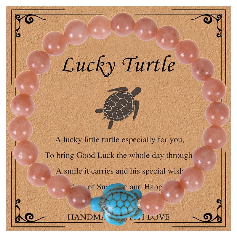 

JYL TS Bracelet Lucky Turtle Beaded Design Brings Longevity & Fortune sunstone urobilin кольору