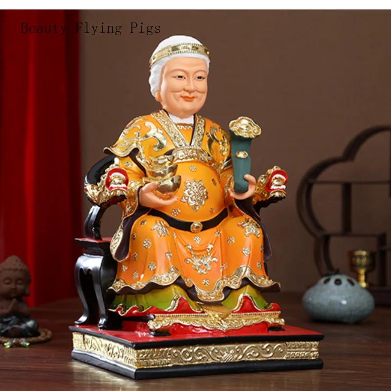 1PCS 30cm Resin Earth God Earth Goddess Landlord God of Wealth Buddha Statue Fengshui Figure Statue Ornament