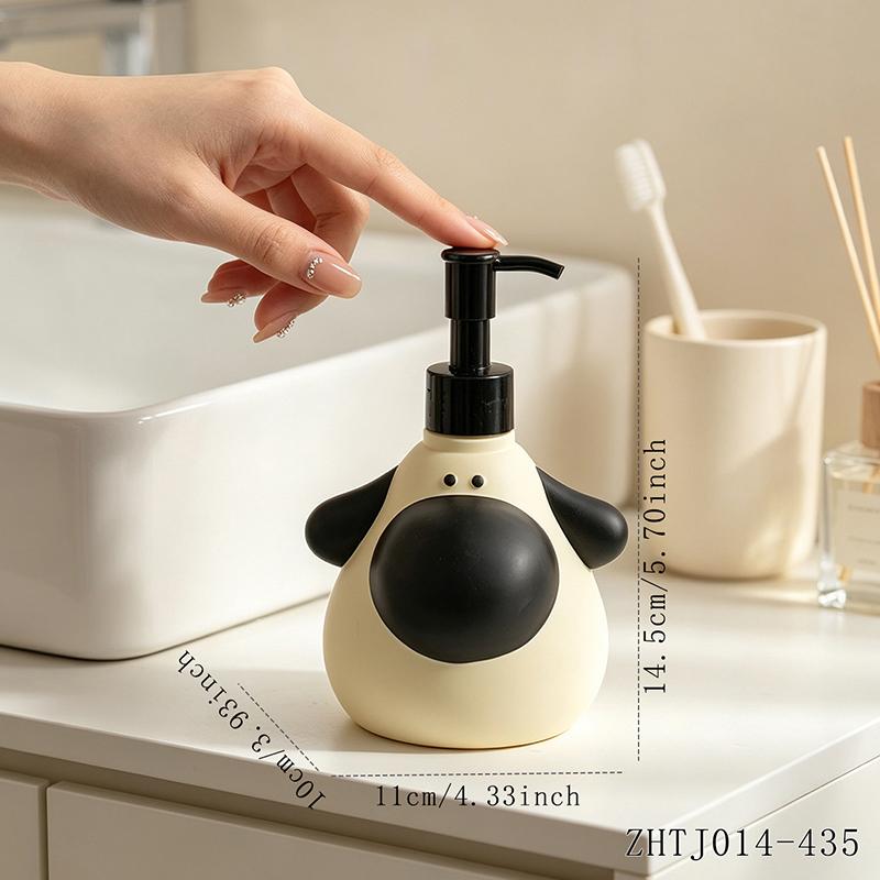 Cute 300ml Big Nose Dog Liquid Soap Dispenser Decorative Figurine for Bathroom Sink Countertop Kids Room and Kitchen Home Decor