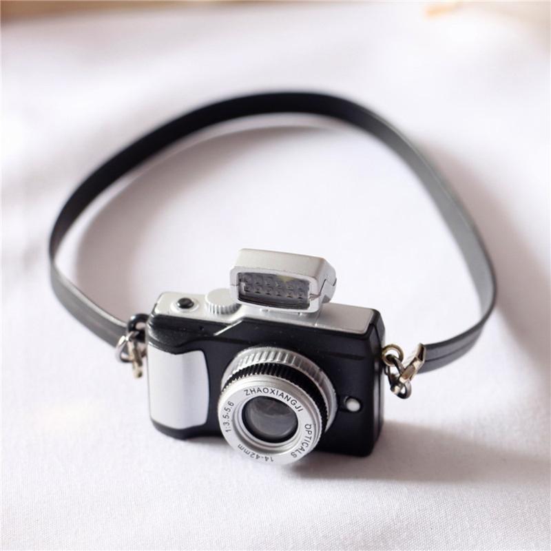 1/12 Dollhouse Mini Camera Model Infants Photo Shooting Decorations Newborn Photography Props Retro Miniature Camera