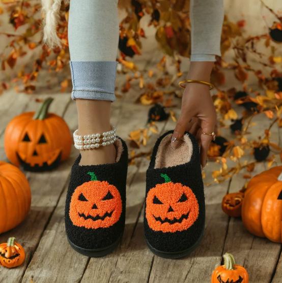 Fashion House Fuzzy Slipper Men Male Ghost Face Blue Evil Eye Home Shoes Plush Winter Warm Indoor Floor Non Slip Women Female Halloween