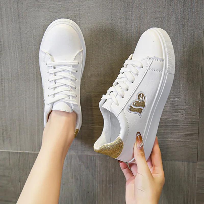 Fashion Women's Sports Shoes 2024 New Fashion Lace Up  Women's Casual Shoes Printed Summer Women's Pu Cute Flat Luxury Shoes