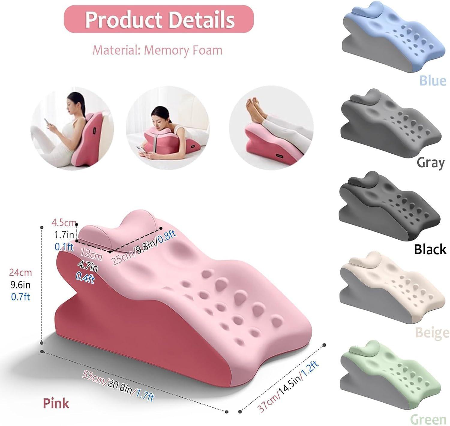 Эргономичная подушка для поддержки шеи, Подушка для кровати со съемным дышащим чехлом, Многофункциональная для спящих на животе и на спине, Выравнивание позвоночника 1pc