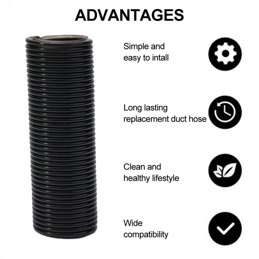 Vacuum Cleaner Parts Duct Repair Hose Plastic Black