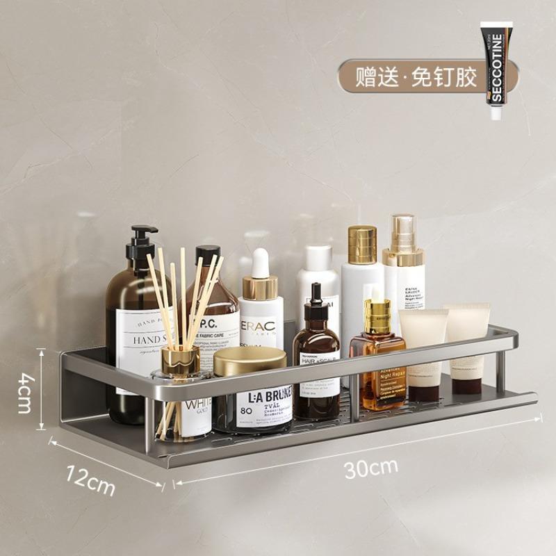 

Стойка для туалета Без сверления Столик для умывания Легкая роскошь ванная комната Настенный туалет Настенная полка для хранения туалета gun gray single layer 30CM