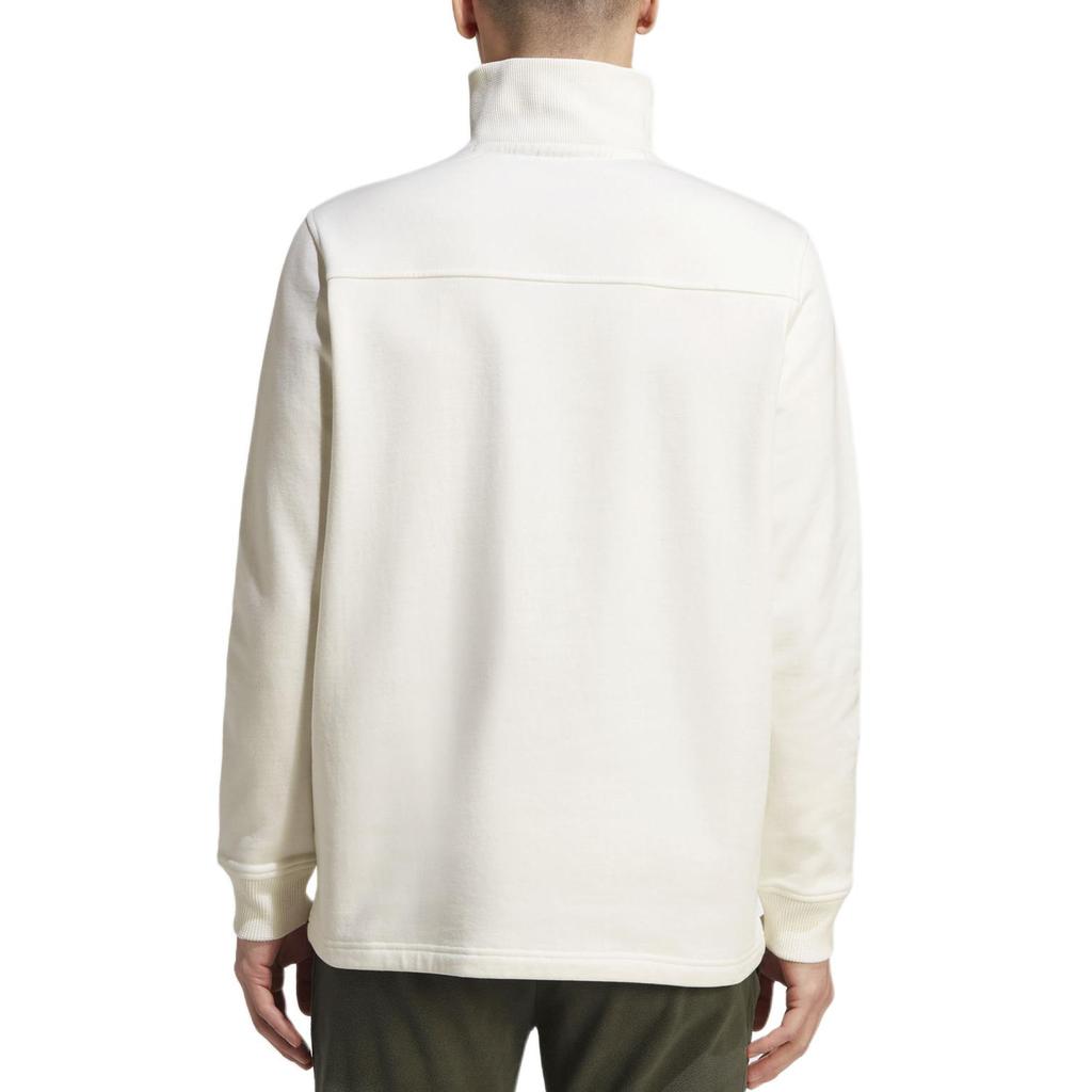 Adidas Originals Trefoil X Spezial SS23 Solid Logo Embroidered Stand Collar Half-Zip Sweatshirt Men Tops White IC0124