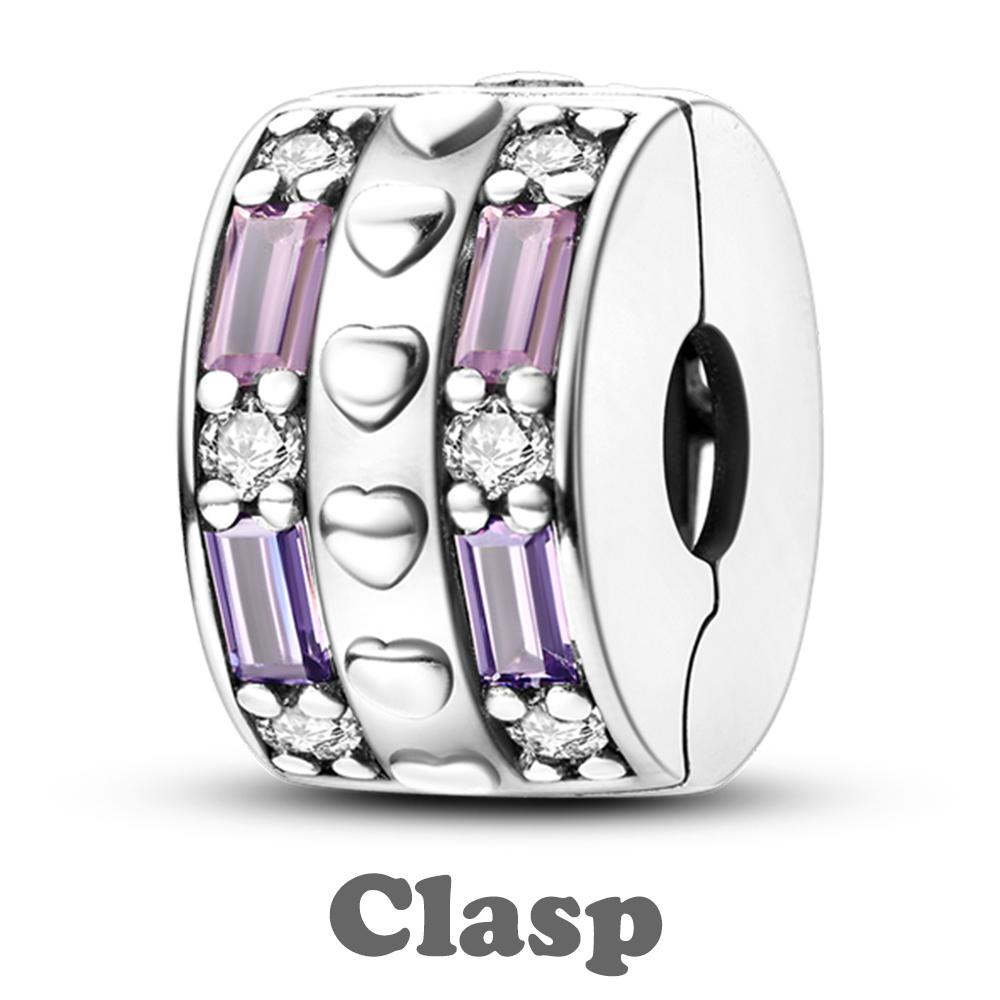 Copper Silicone Spacer Stopper Clip Charms Chamilia Beads Fit Original Bracelet Charms For Jewelry Making Diy Gift Women