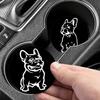 Conjunto de 6 Porta-Copos de EVA com Bulldog Francês Antiderrapantes para Carro Adições Temáticas de Animais de Estimação