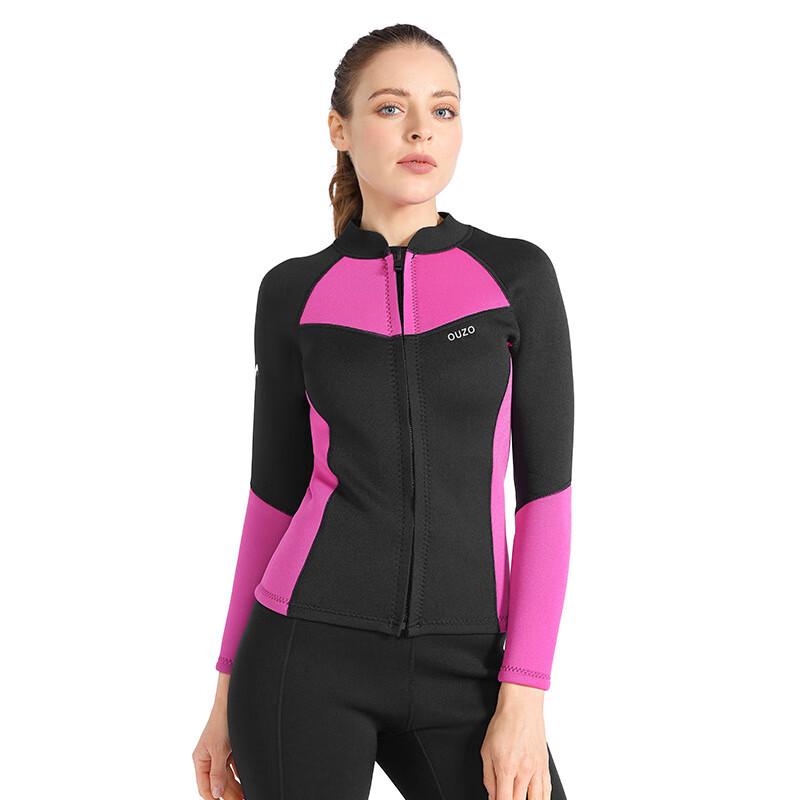 WEZHO Women's 1.5mm Long Sleeve Wetsuit Top