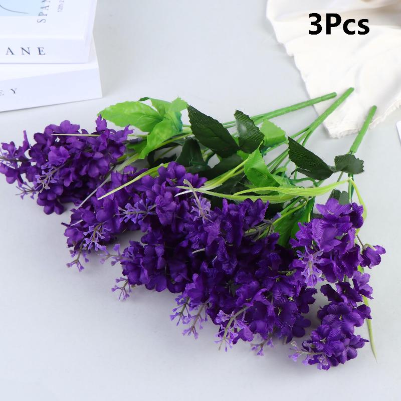 Artificial Hyacinth Lavender Bouquet Fake Flowers For Home El Garden Wedding Decoration Plastic Floral Arrangement
