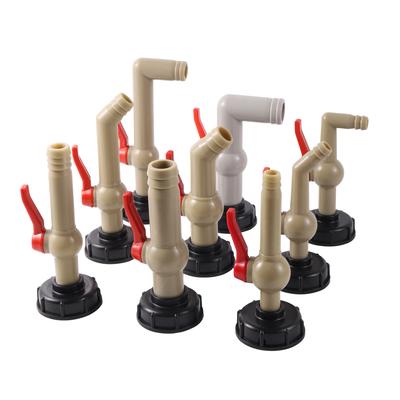 S60X6 IBC Tank Adapter Garden Irrigation Water Cube Valve Fitting 1/2" 3/4" 1" Ball Valve Hose Switch Faucet Connector Fitting