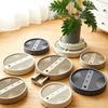 Mobile Flower Pot Tray with Hidden Caster Wheels and Water-Catching Base