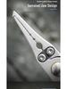 Stainless Steel Multifunctional Fishing Pliers with Line Scissors and Needle-Nose Tweezers