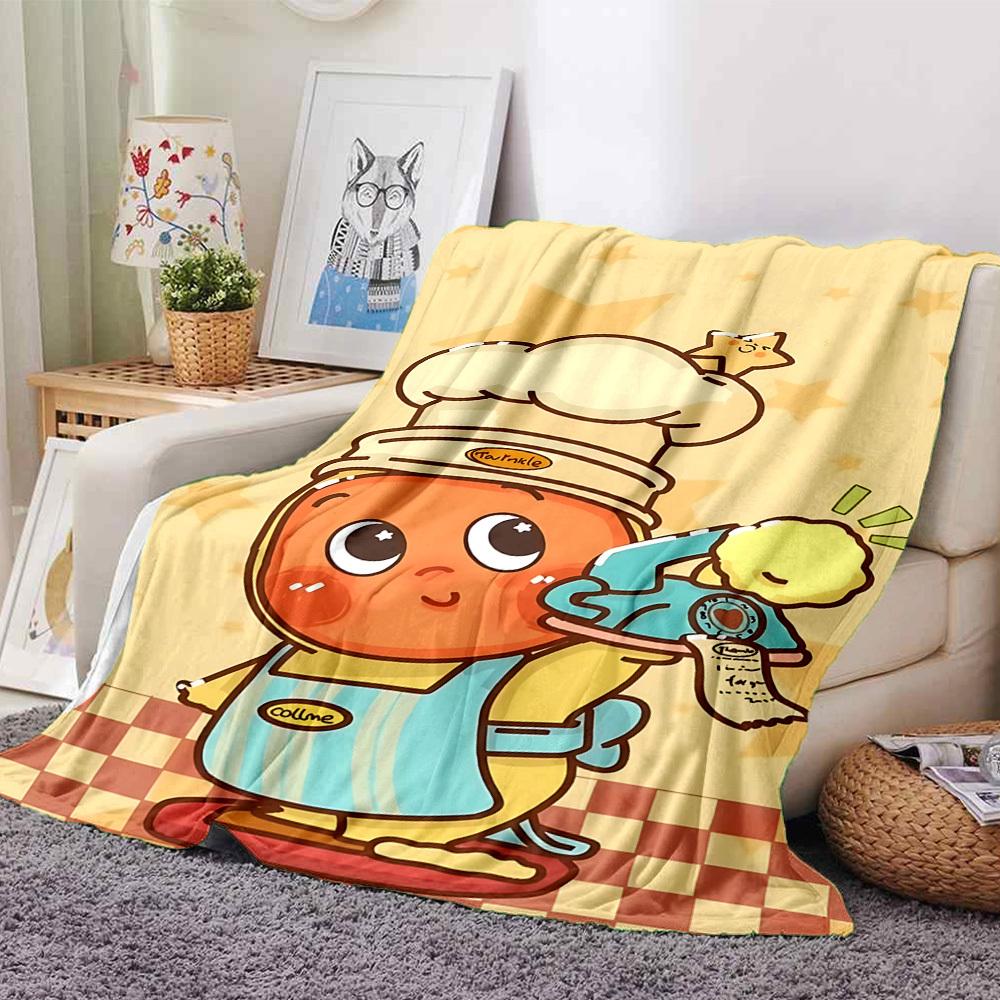 

1pc Chef Star blanket Lightweight Flannel Throw for Sofa Bed Travel Camping Livingroom Office Couch Chair 80cmx120cm