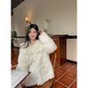 Autumn and Winter New Lamb Plush White Plush Coat Women's Top Imitation Leather Light
