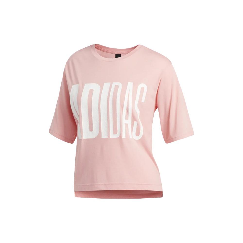 (WMNS) adidas T-Shirt Asia Sizing  Pink White  Women s FM1655 L