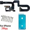 Front Camera Flex Cable With Mic Light Sensor For iPhone 7 7P 8 Plus Replacement Full Set Screw Set + Waterproof Tape