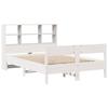 VidaXL Lit bibliothèque sans matelas blanc 160x200 cm bois pin massif 3322982