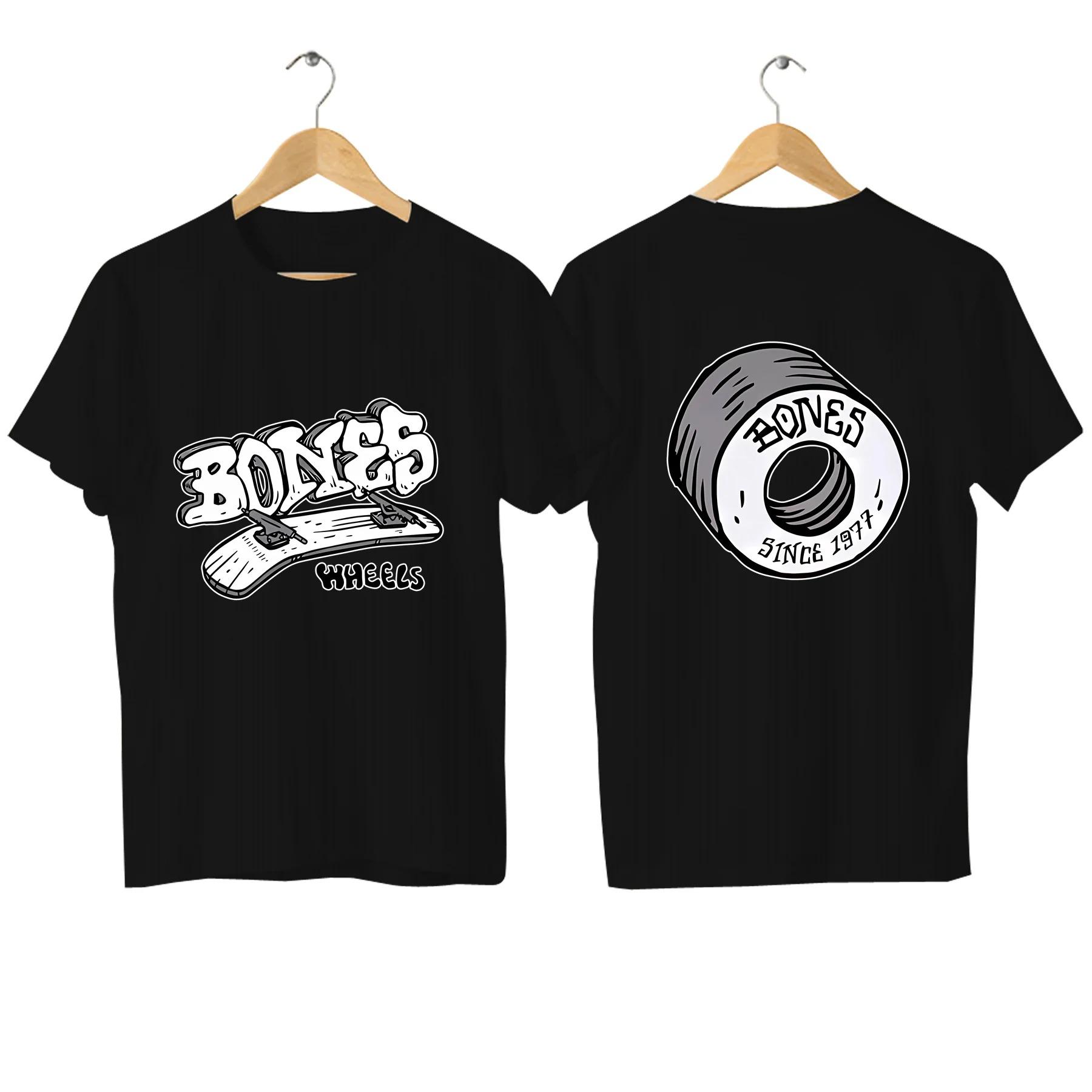 

Pown-Peralta Bones Мужская повседневная футболка высокого качества Летняя уличная комфортная дышащая футболка больших размеров Черная одежда для скейтборда 4XL