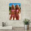 Vintage Beach Bikini Girl Metal Tin Sign Wall Art Decor 20x30 Inch