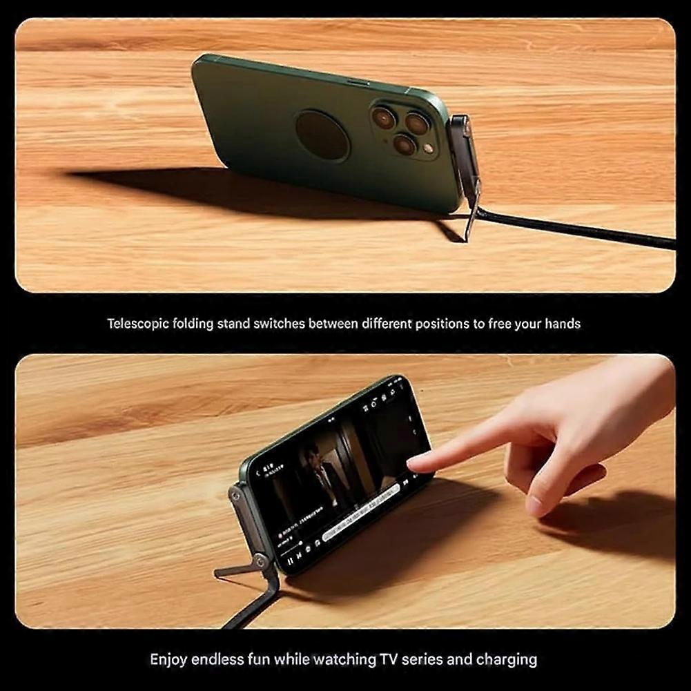 Sideways Phone Charger with Phone Holder - 240W Fast Charging, USB-C To USB-C, Compatible with iPhone 17-15, Androids