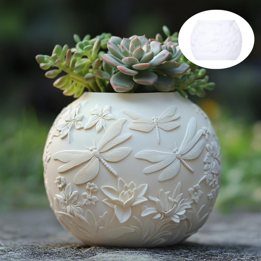 Löwenförmiger Sukkulenten-Blumentopf Harz Silikonform Löwenstatue Skulptur Aufbewahrungsbox Kerzenbecher Beton Gipsformen