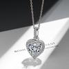 Zircon Heart-Shaped Diamond Clavicle Necklace for Women - Minimalist Internet Celebrity Pendant