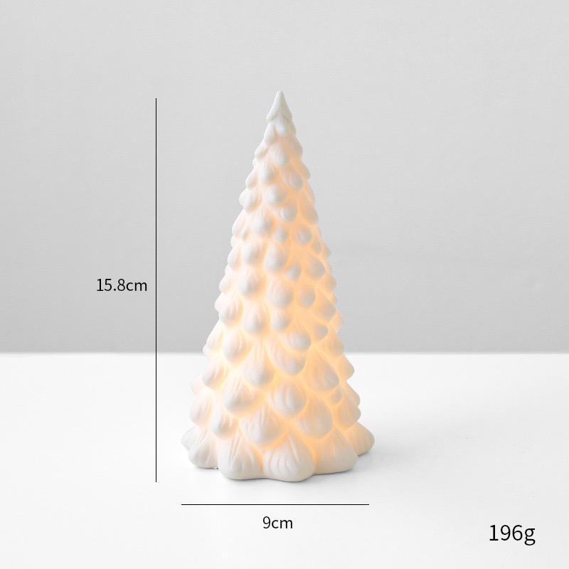 Белое керамическое украшение на елку, Новогоднее праздничное настольное украшение для дома, Декоративный подарок Other
