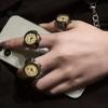Legierungsringuhr Punk-Stil Quarzuhr Vielseitige Mini-Uhr für Männer und Frauen