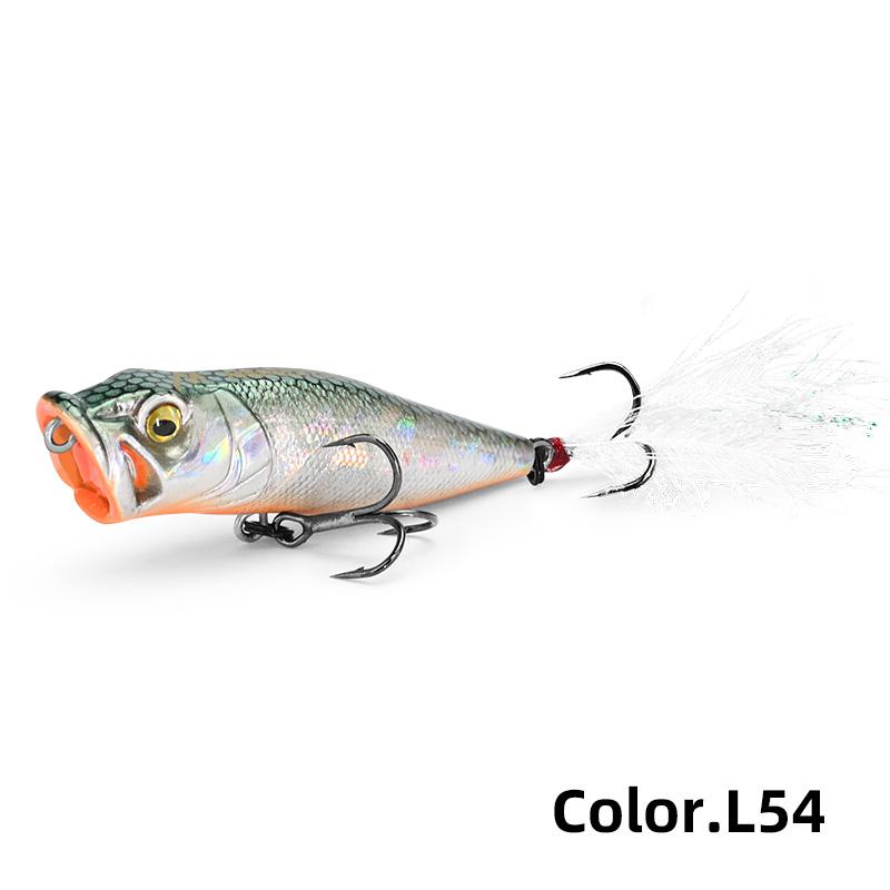MEREDITH POPX Popper 64mm 8.4g Surface Chugger Feather Tail Pike Bass POPX
