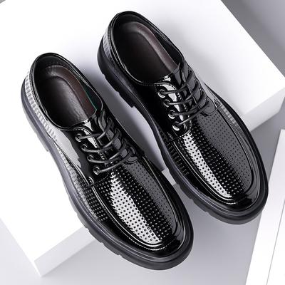 Big Size Men's Shoes Hollow Out Leather Shoes Luxury Business Casual Shoe Breathable Sandals Oxfords Dress Shoes for Men