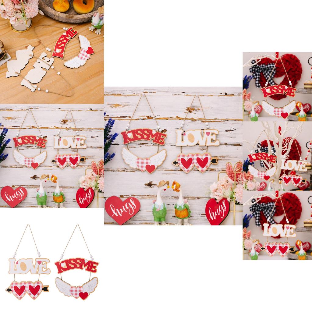 Charming Wooden Love Cupid Hanging Decoration For Romantic Valentine's Day Decor