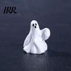 Tabletop Halloween Decoration 3Pcs Mini Resin Figurines, Miniature Pumpkin Ghost Grim Reaper Outdoor Castle Statue for Spooky Fairy Garden,