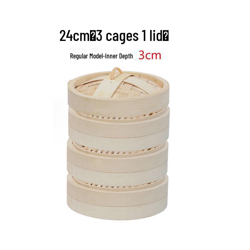 Multi-Layer Bamboo & Stainless Steel Steamer Set: Household & Commercial Use