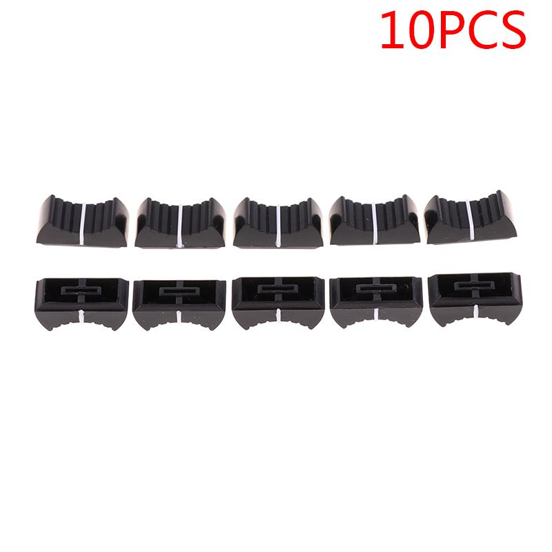 10PCS Fader Knob Cap Touch Sensitive Slider Ribbed Mixer Desk Switch Knob Cap