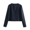 2024 Autumn Women's Pocket Crew Neck Fashion Coat