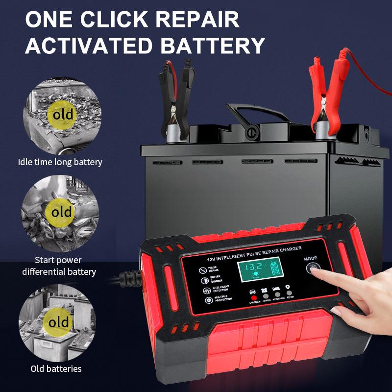 12V 6A Smart-Impulserhaltungsladegerät für Blei-Säure-Batterien von Autos und Motorrädern