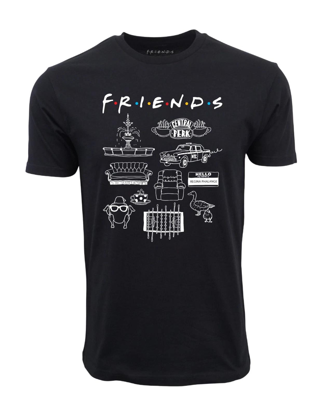 Unisex Adult Casual Graphic Friends Doodle Graphic T shirt T-Shirt XXXXL