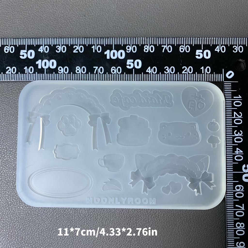 Flexible Silicone Molds Cats Housemaid Hat Accessories Epoxy Resin Ornament Pendant Mould Practical Jewelry Making Tool